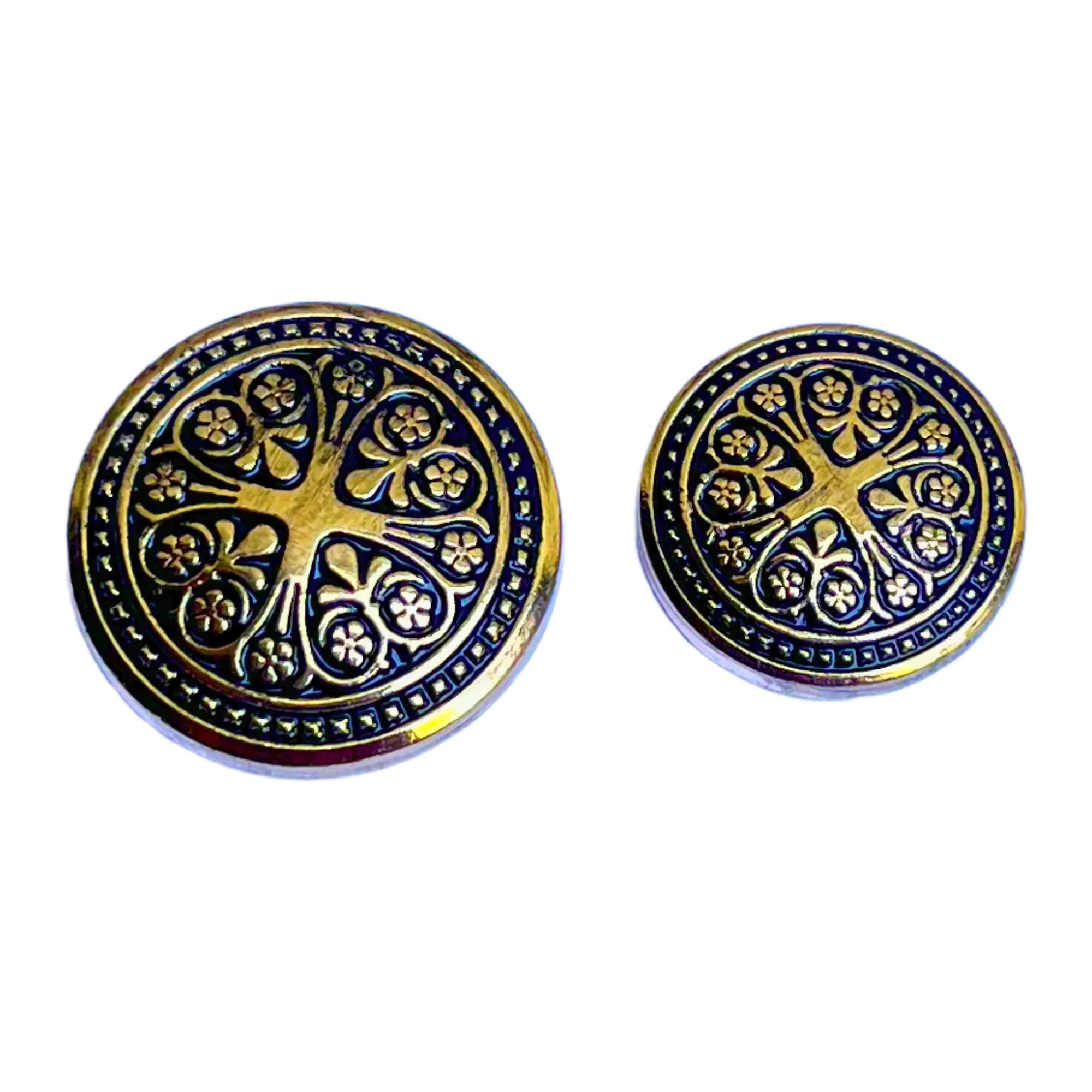 Black and Golden Designer Metal Buttons