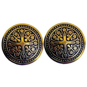 Black and Golden Designer Metal Buttons