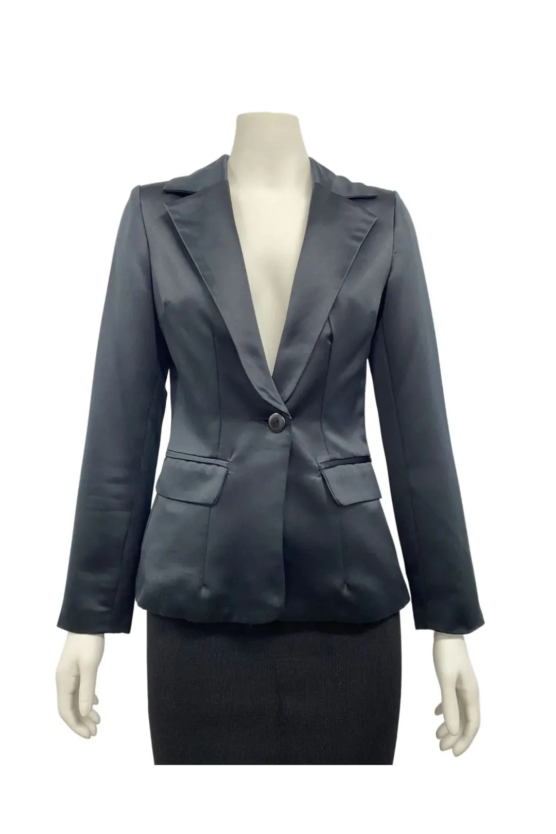 Black Satin Blazer