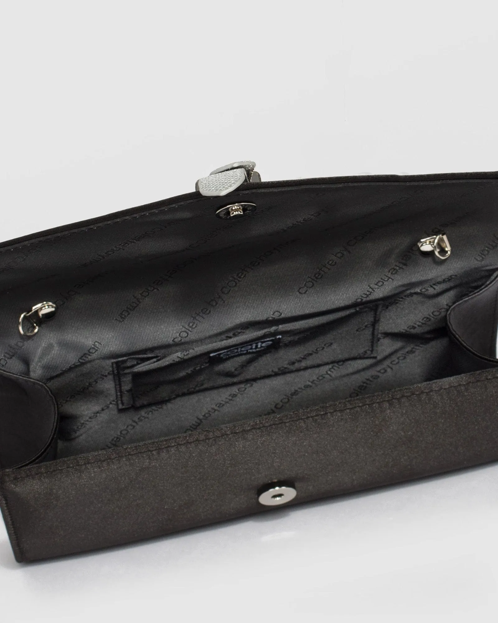 Black Sophia Envelope Clutch Bag