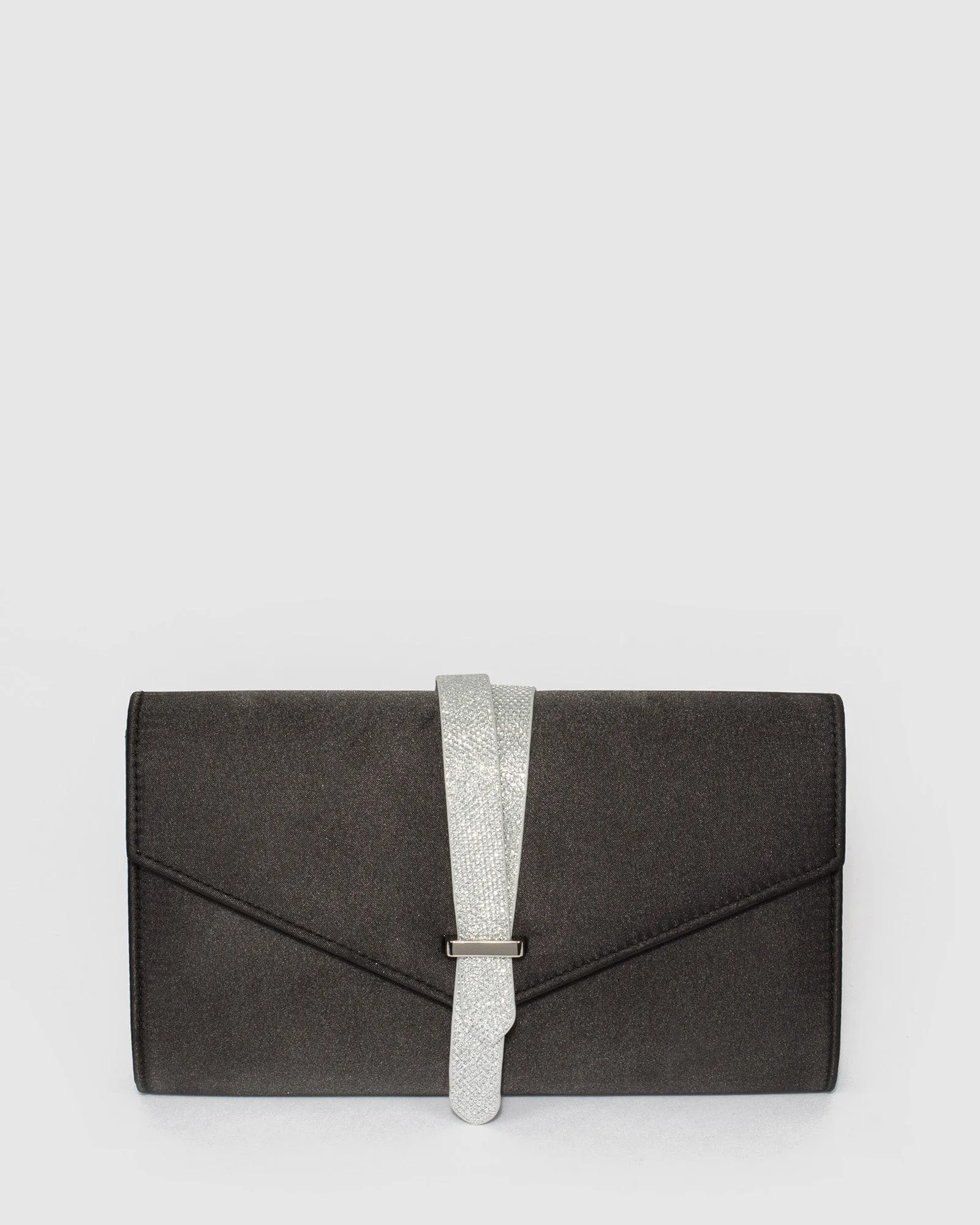 Black Sophia Envelope Clutch Bag