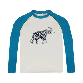 BOY'S RASHGUARD LONG SLEEVE GREY/PETROL