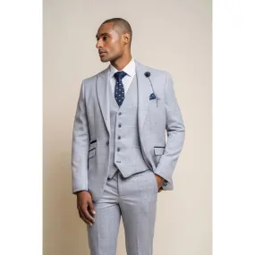 Caridi - Men's Light Blue Wedding Blazer