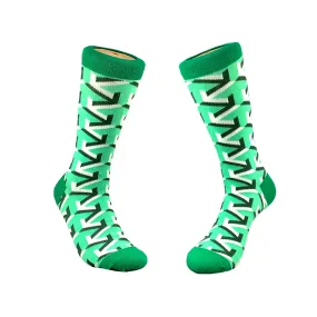 Classy Green Geometric Arrow Socks from the Sock Panda