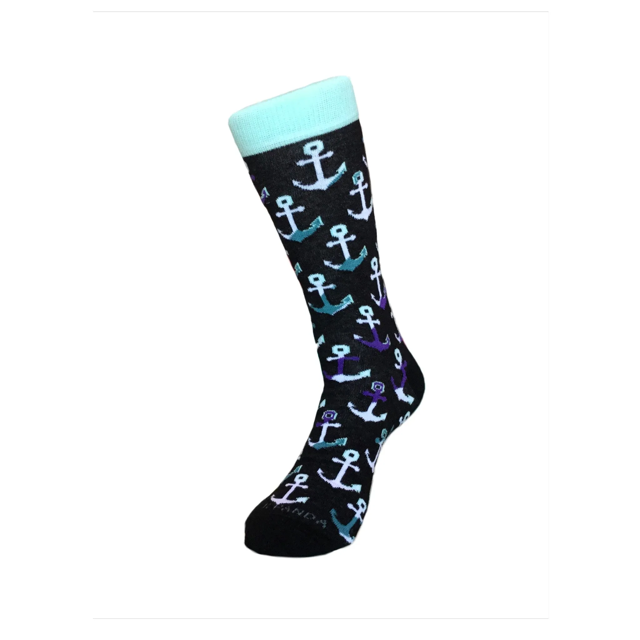 Colorful Anchor Pattern Socks from the Sock Panda