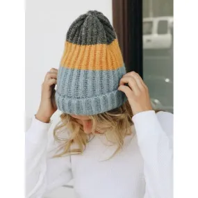 Colour Block Knit Beanie