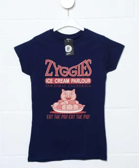 Eat the Pig at Zyggies Ice Cream Parlour Womens Style T-Shirt