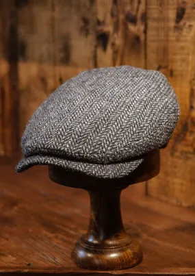 Geary Flat Cap - Navy Barleycorn Harris Tweed