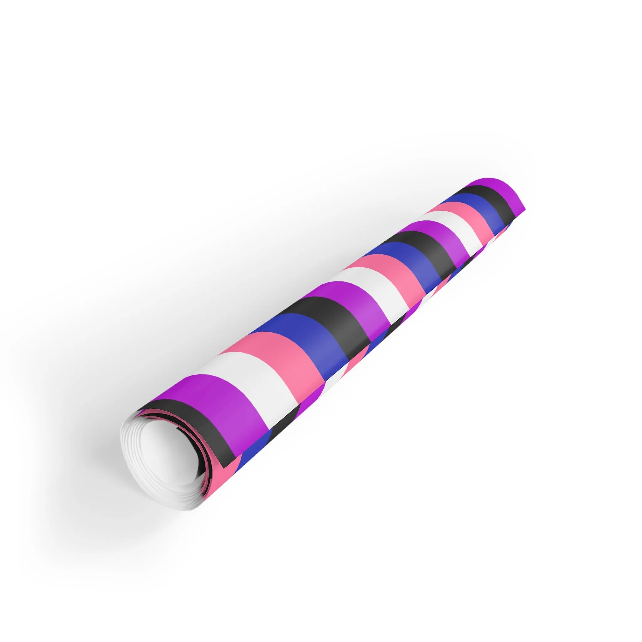 Genderfluid Pride Gift Wrapping Paper Roll - Vibrant Holiday and Celebration Wrap