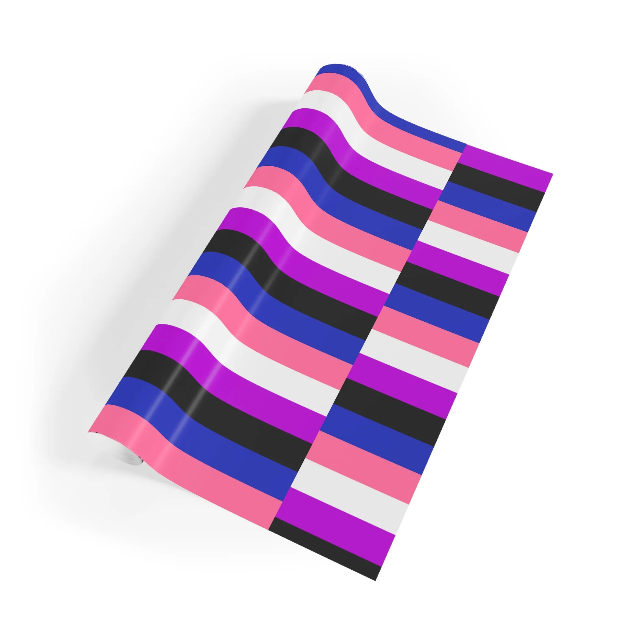 Genderfluid Pride Gift Wrapping Paper Roll - Vibrant Holiday and Celebration Wrap