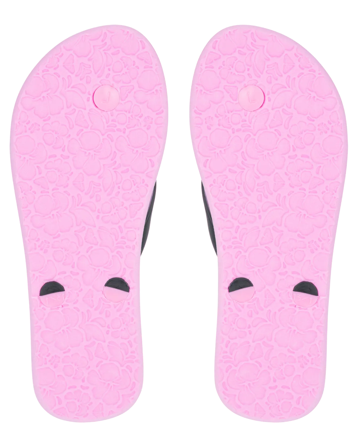 Girls Tahiti VII Flip Flops in Black & Pink Stencil