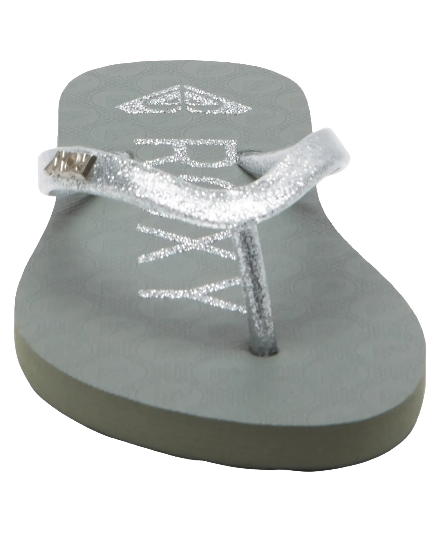 Girls Viva Sparkle Flip Flops in Cloudy Grey