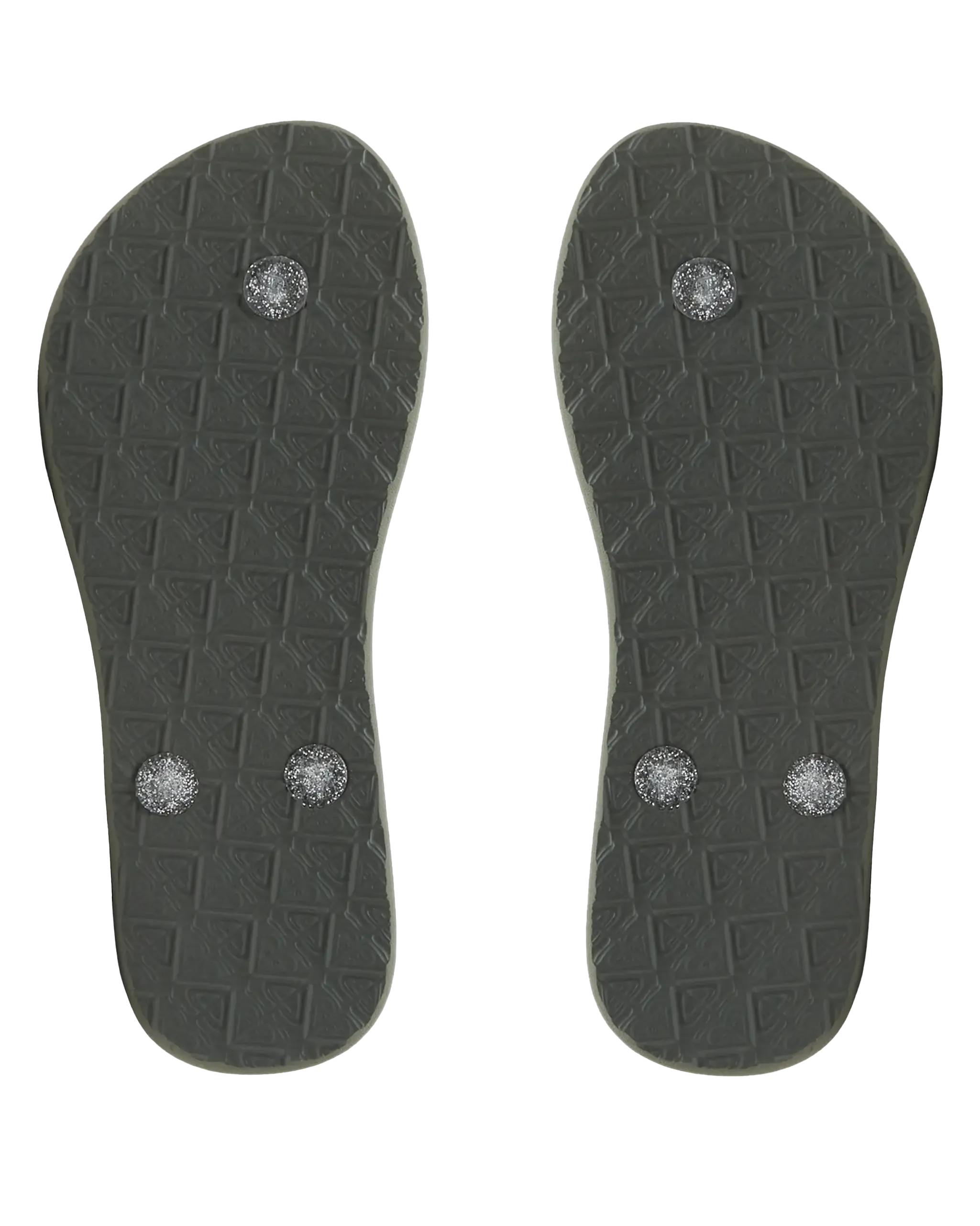 Girls Viva Sparkle Flip Flops in Cloudy Grey