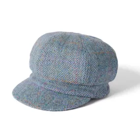 Harris Tweed Ladies Newsboy Cap - Grey by Failsworth