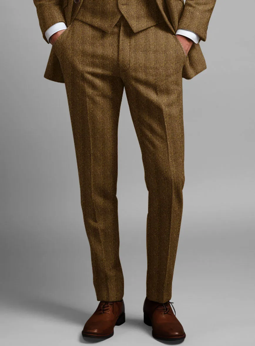 Highlander Tan Herringbone Tweed Suit