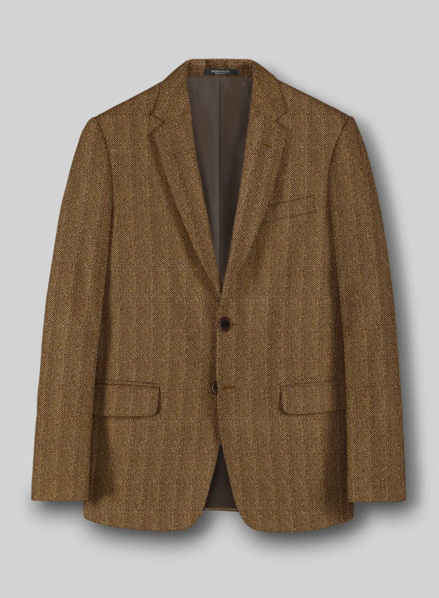 Highlander Tan Herringbone Tweed Suit