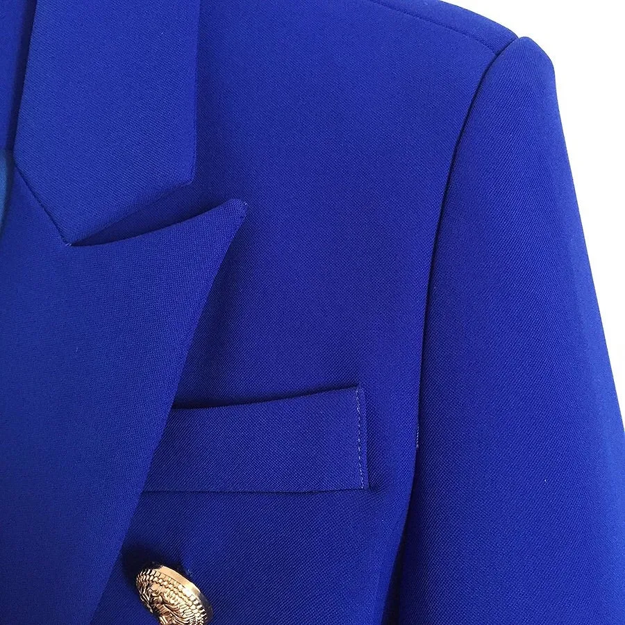 ICONIC ELECTRIC BLUE WITH GOLD BUTTON BLAZER