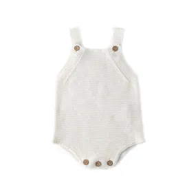 Knit Romper || Pure White