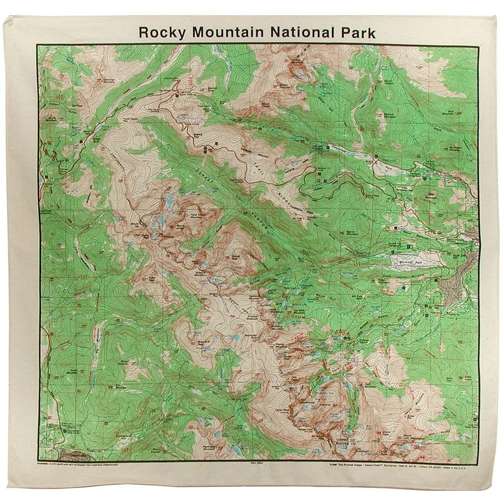 National Park Topographical Bandanas