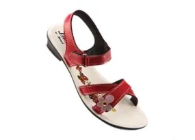 Paragon Girls Red PU Sandals (0205)