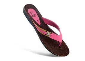 Paragon Women's Pink PU Slippers (7070)