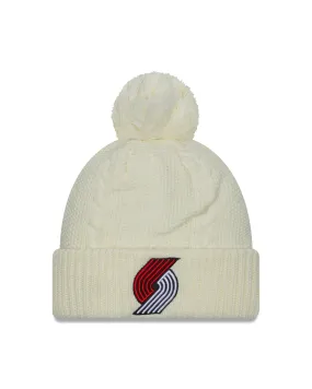 Portland Trail Blazers New Era Women's Cable Knit Cream