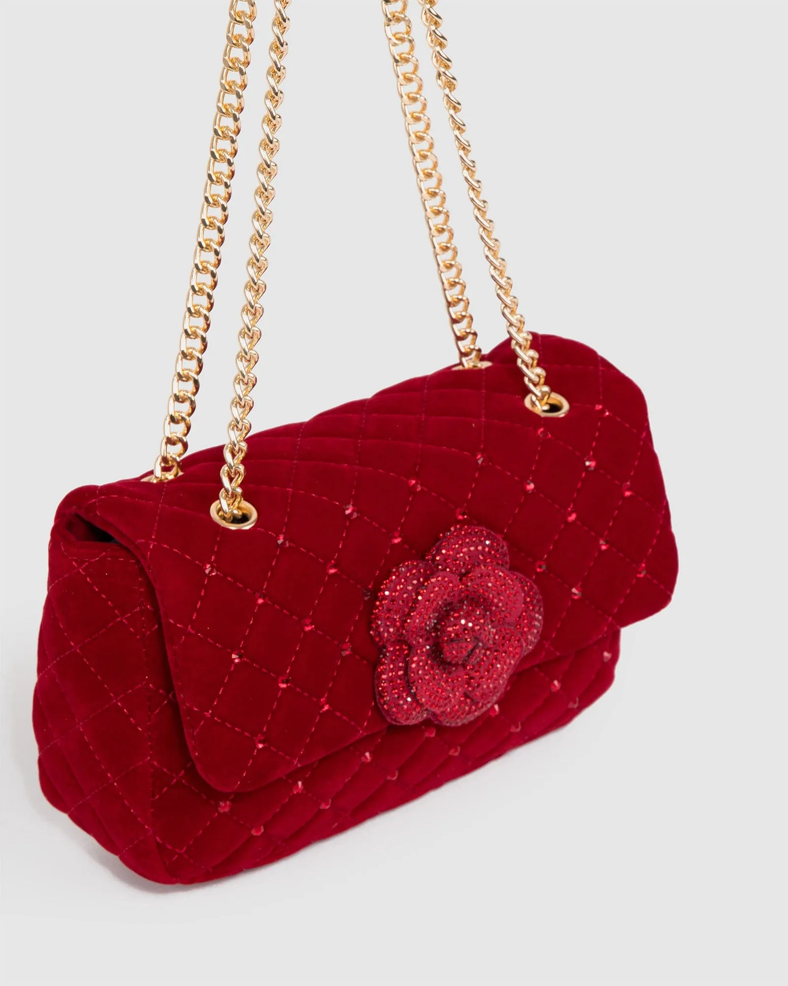 Red Camille Rose Crossbody Bag