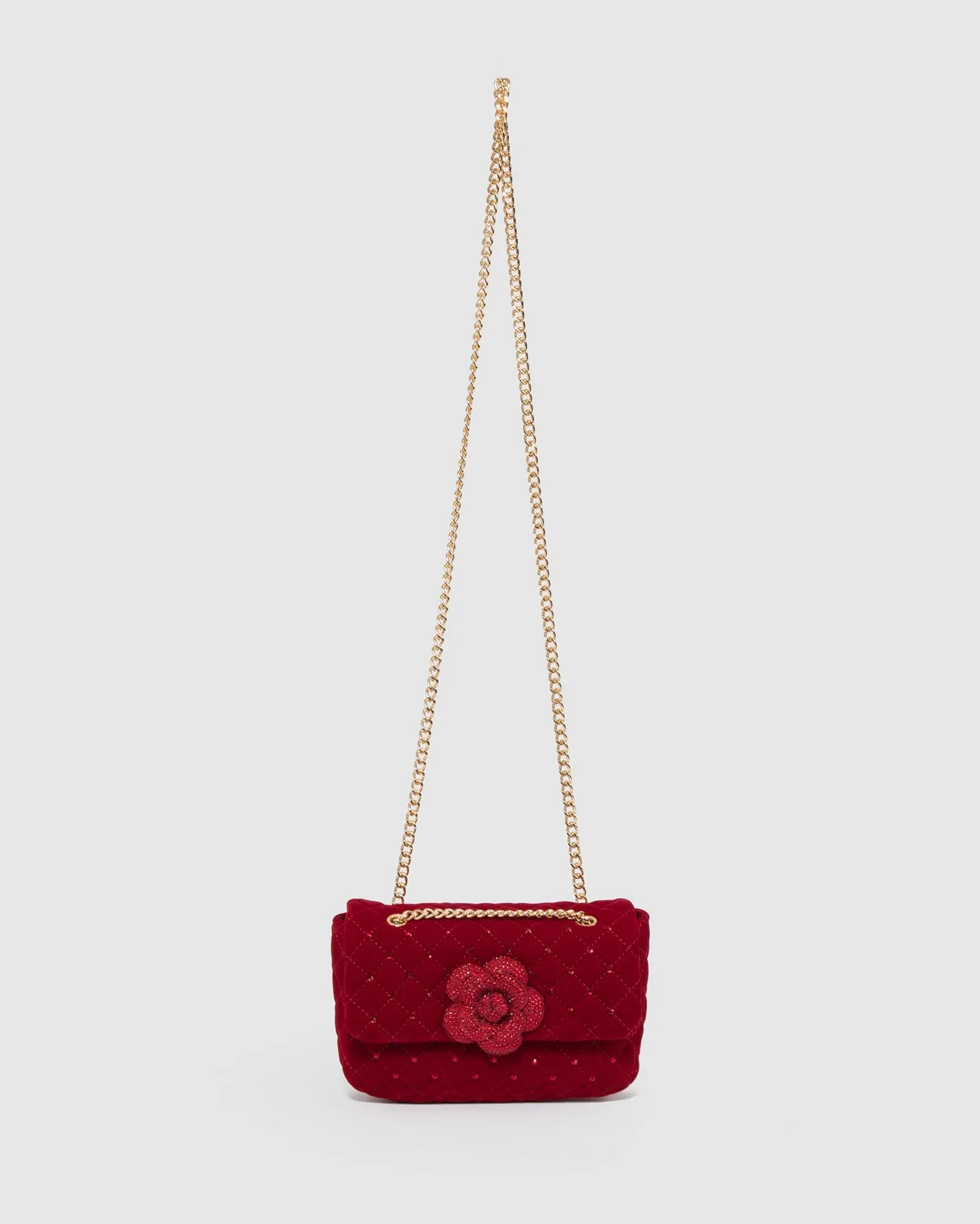 Red Camille Rose Crossbody Bag