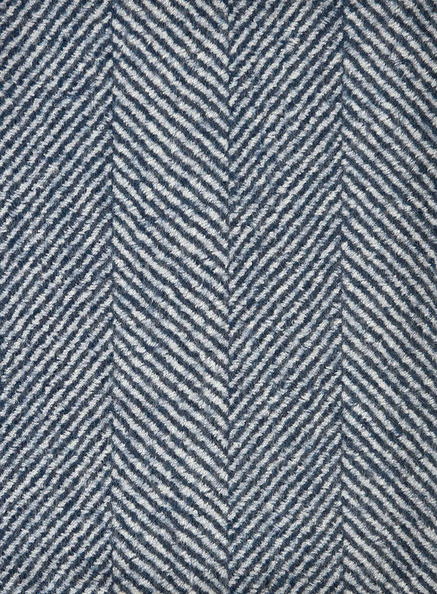 Sartori Anselmo Blue Herringbone Soft Tweed Suit