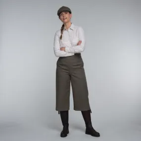 Schoffel Ladies Tweed Culottes - Loden Green Herringbone Tweed