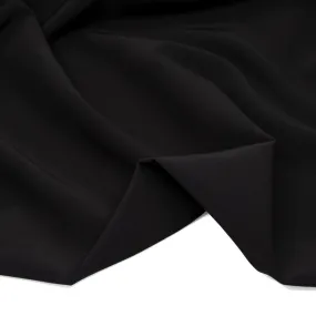 Sculpted Stretch Poly Double Crepe - Black