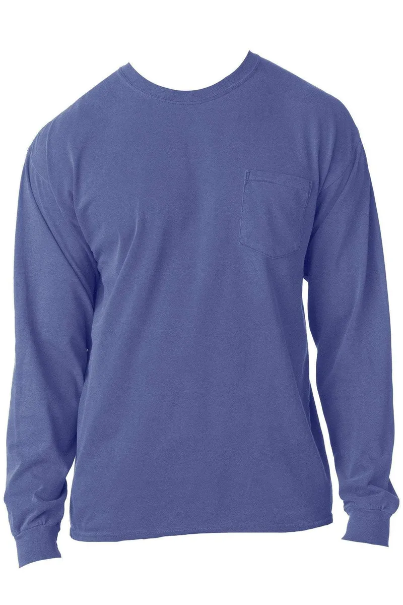 Shades of Blue Comfort Colors Long Sleeve Pocket Tee *Personalize It