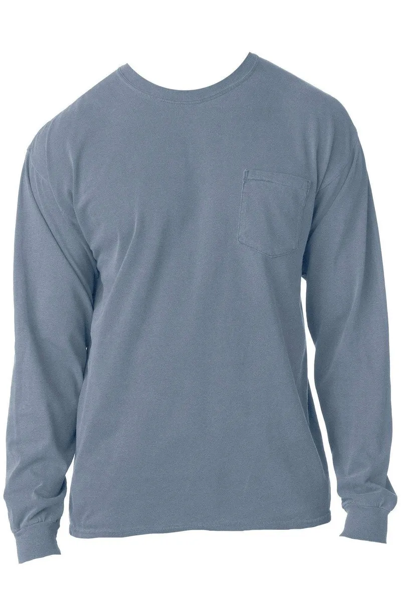 Shades of Blue Comfort Colors Long Sleeve Pocket Tee *Personalize It