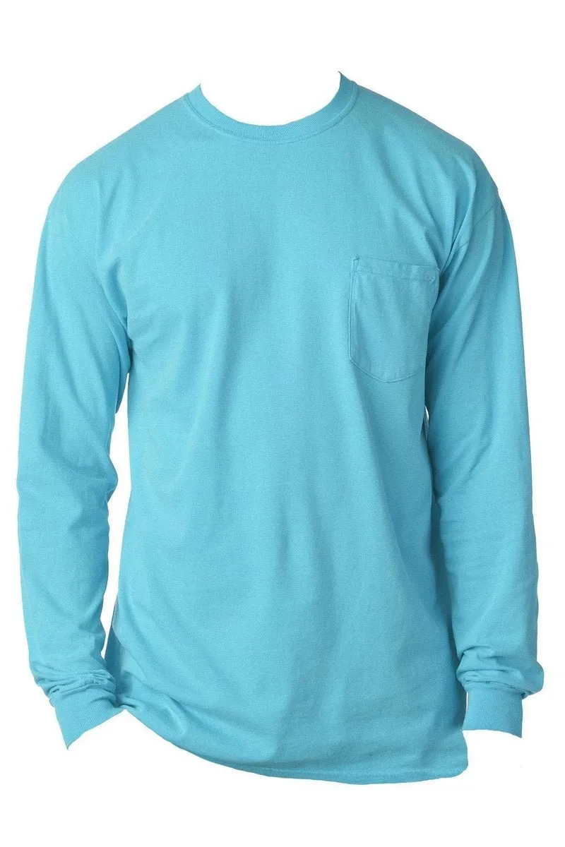 Shades of Blue Comfort Colors Long Sleeve Pocket Tee *Personalize It