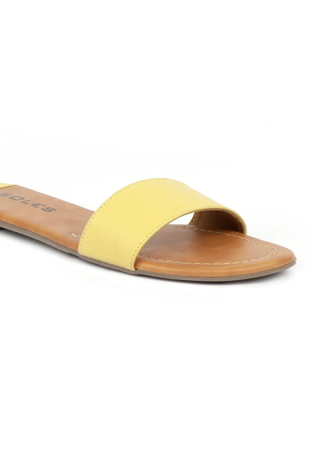 SOLES Sunny Yellow Flat Sandals