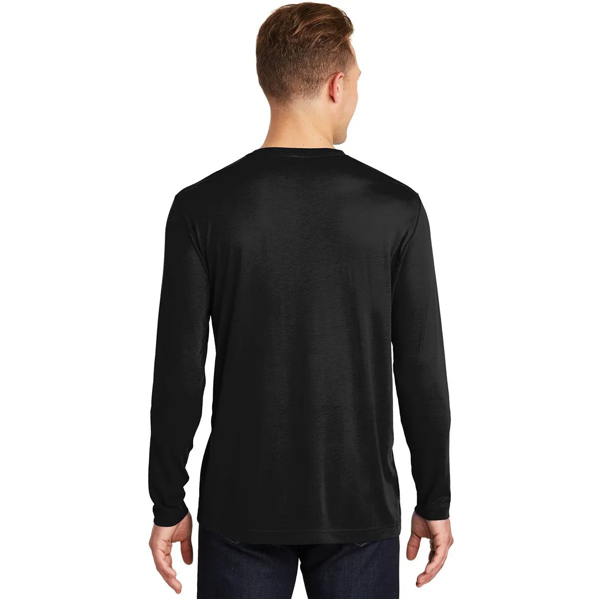 Sport-Tek Men's Black Long Sleeve PosiCharge Competitor Cotton Touch Tee