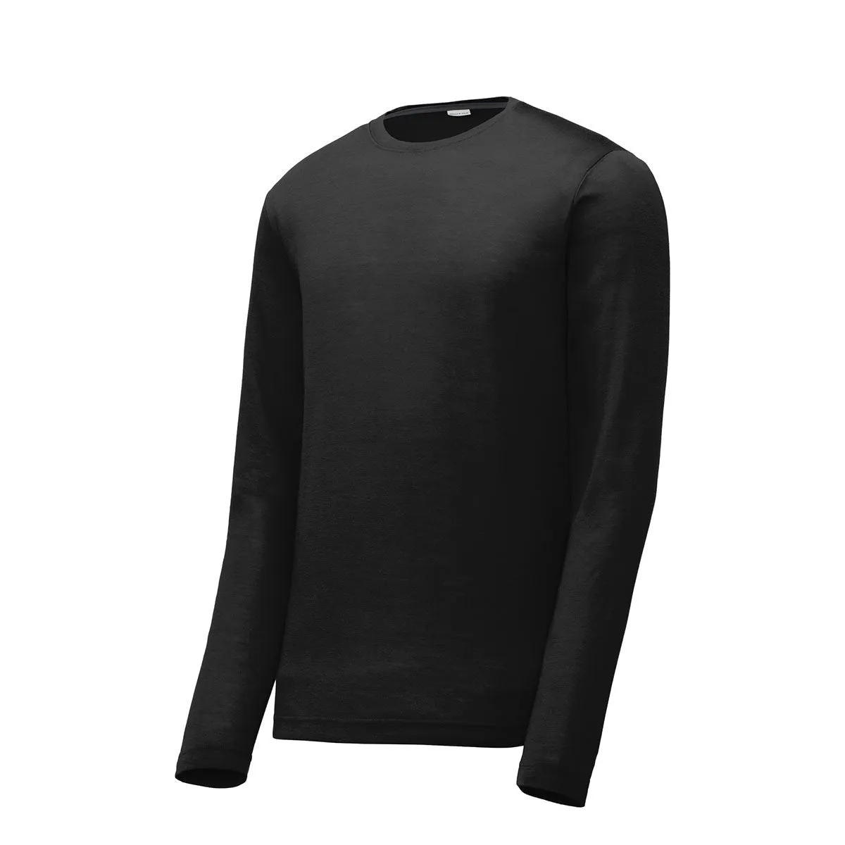 Sport-Tek Men's Black Long Sleeve PosiCharge Competitor Cotton Touch Tee