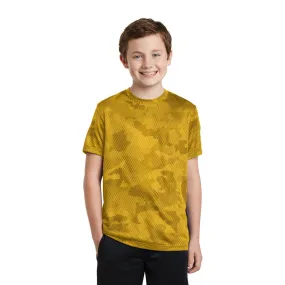 Sport-Tek Youth Gold CamoHex Tee