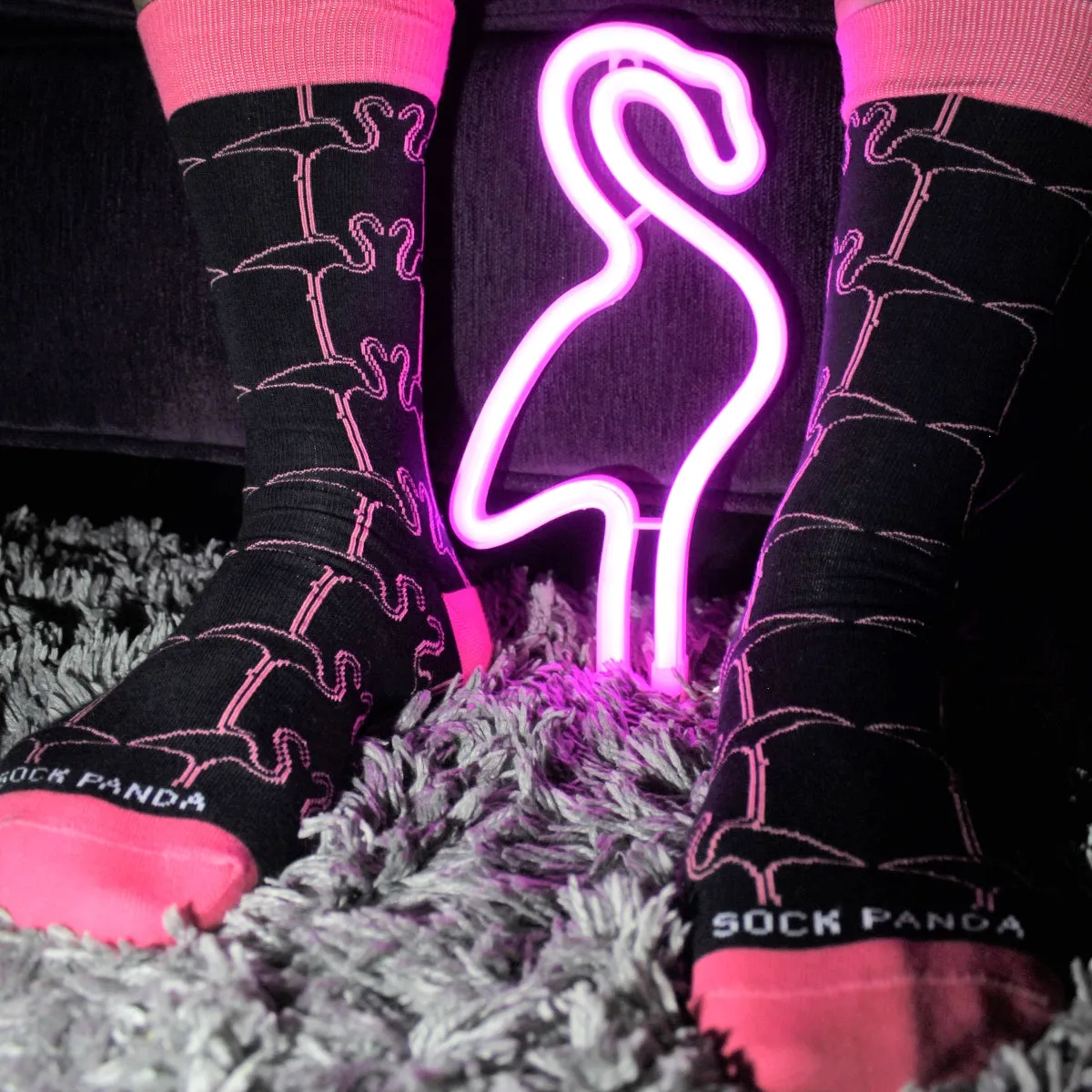 Stylish Flamingo Pattern Socks from the Sock Panda