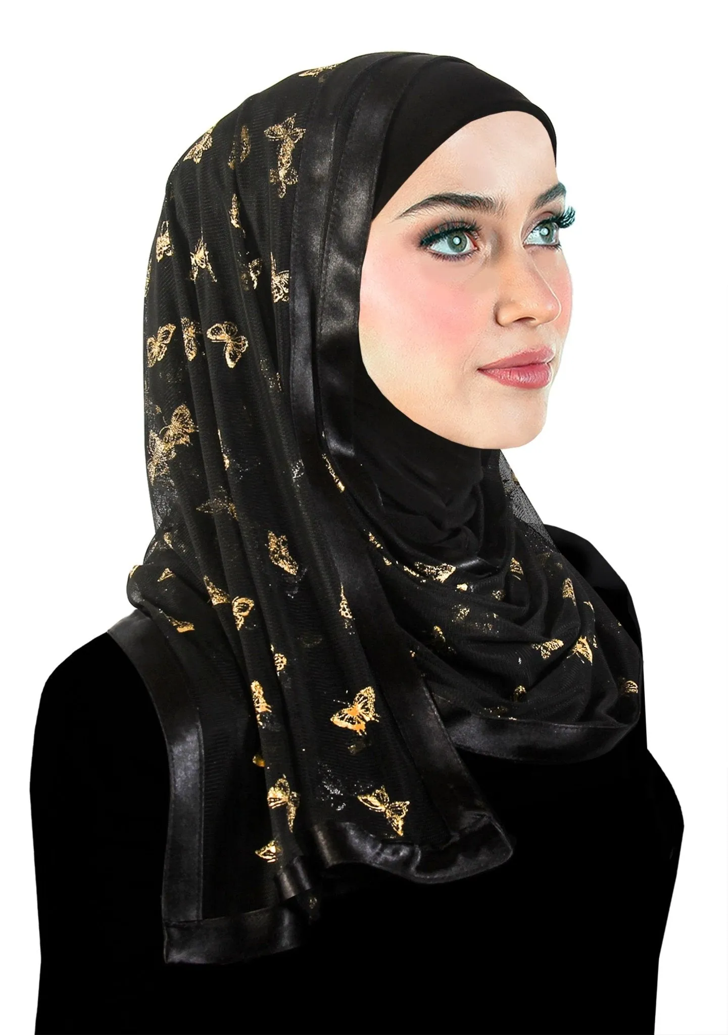 Stylish Mona Kuwaiti Hijabs with Wrap Shawl