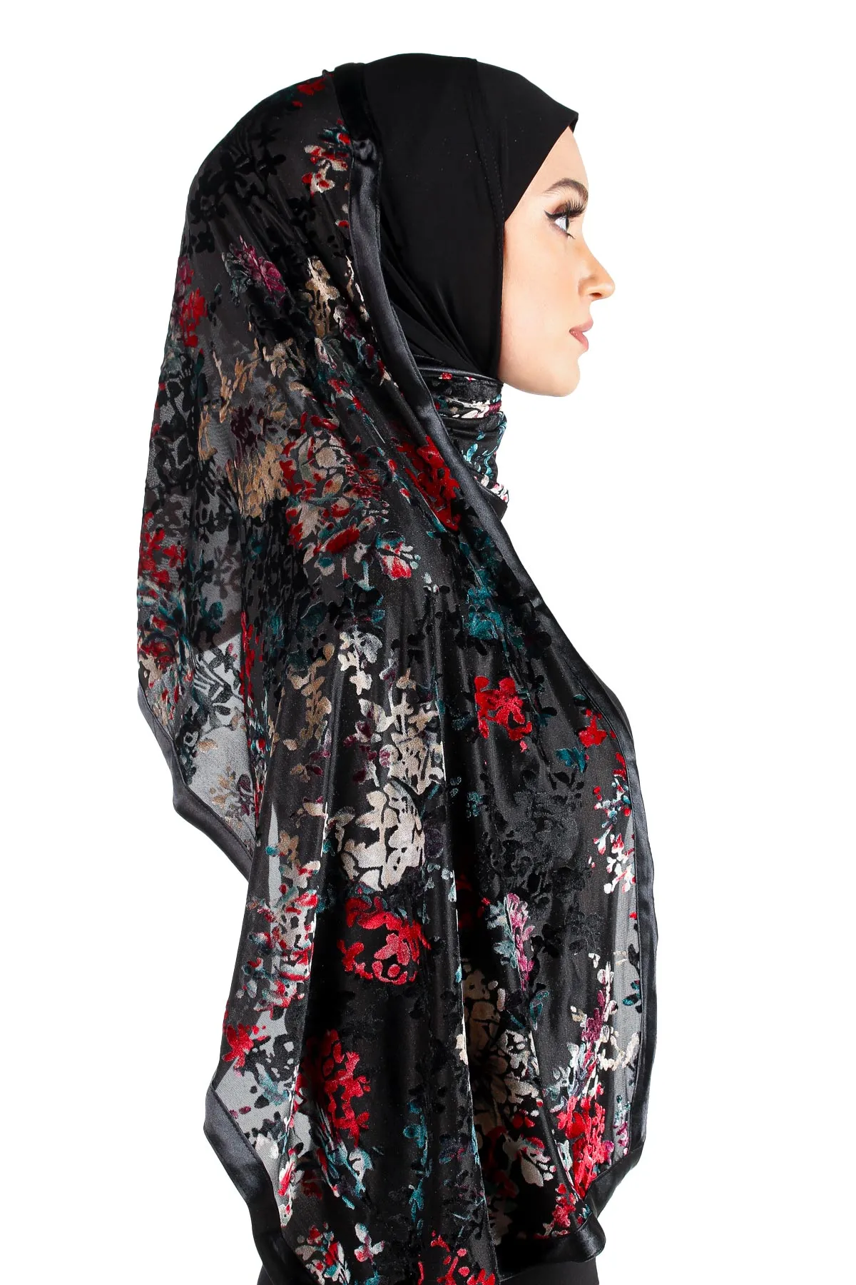 Stylish Mona Kuwaiti Hijabs with Wrap Shawl