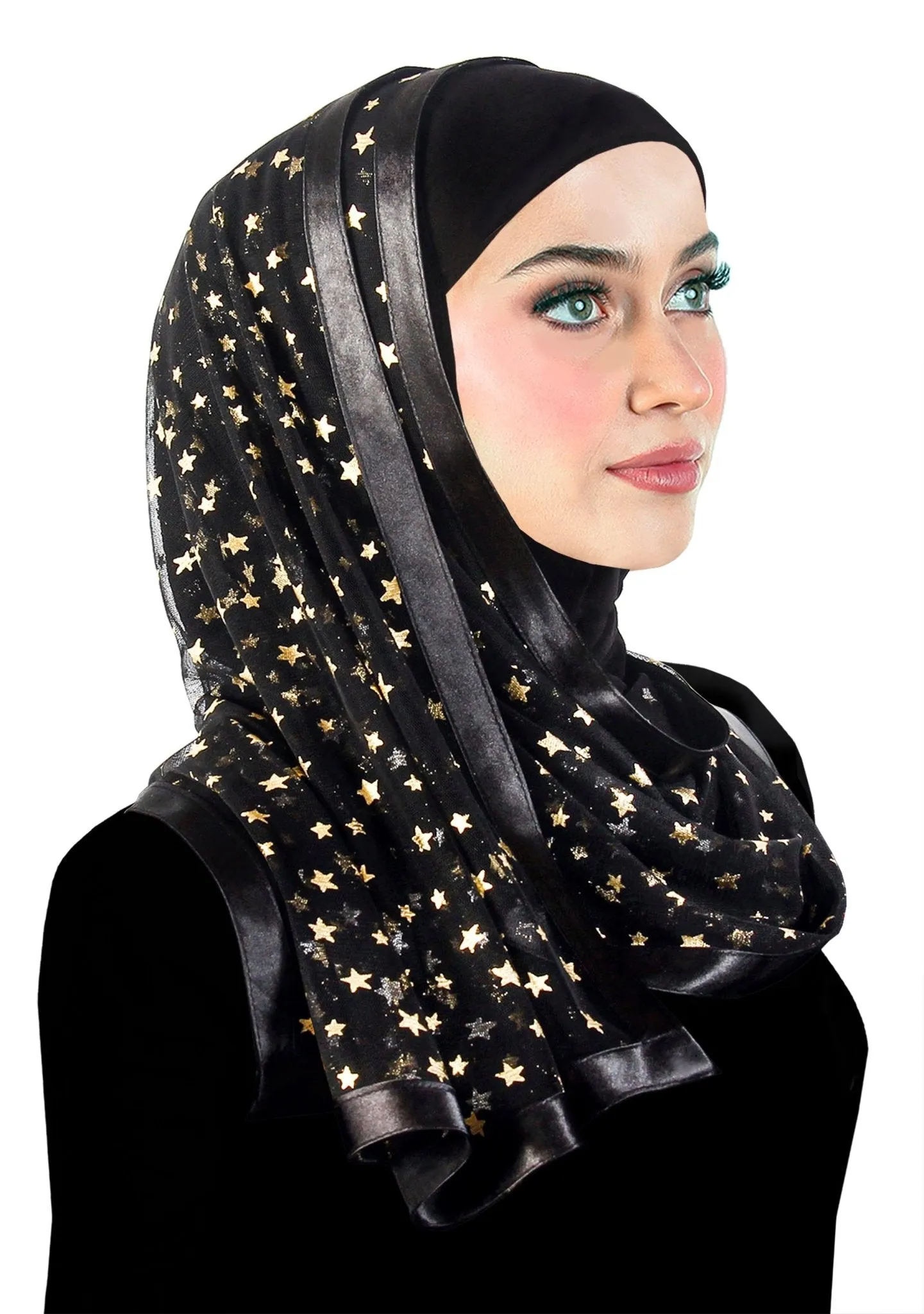 Stylish Mona Kuwaiti Hijabs with Wrap Shawl