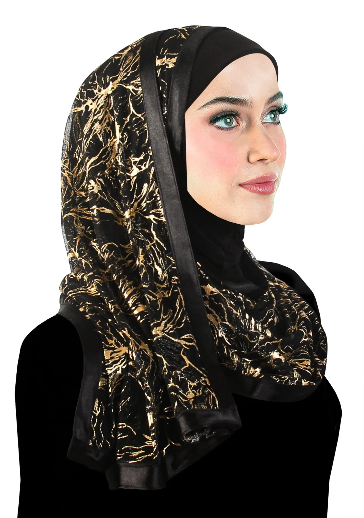 Stylish Mona Kuwaiti Hijabs with Wrap Shawl