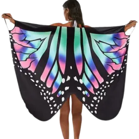 Summer Butterfly Print  Wrap Robe