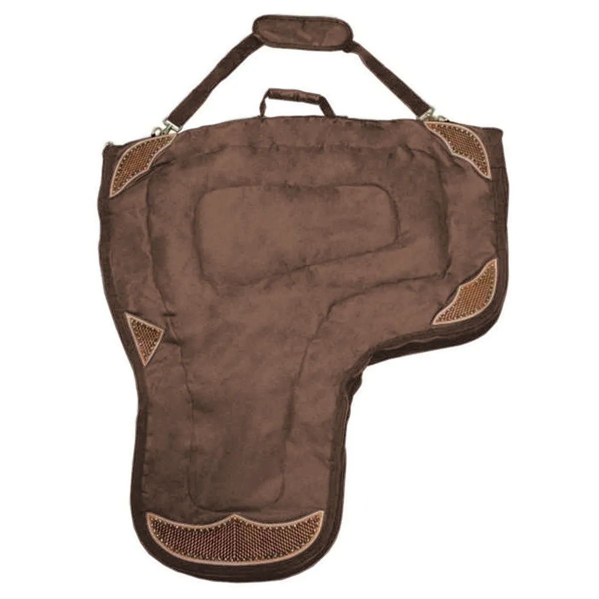 Tahoe Tack Durango Premium Padded Waterproof Nylon Western Saddle Carry Bag with Hand-Tooled Leather Accents with 1 Year Warranty