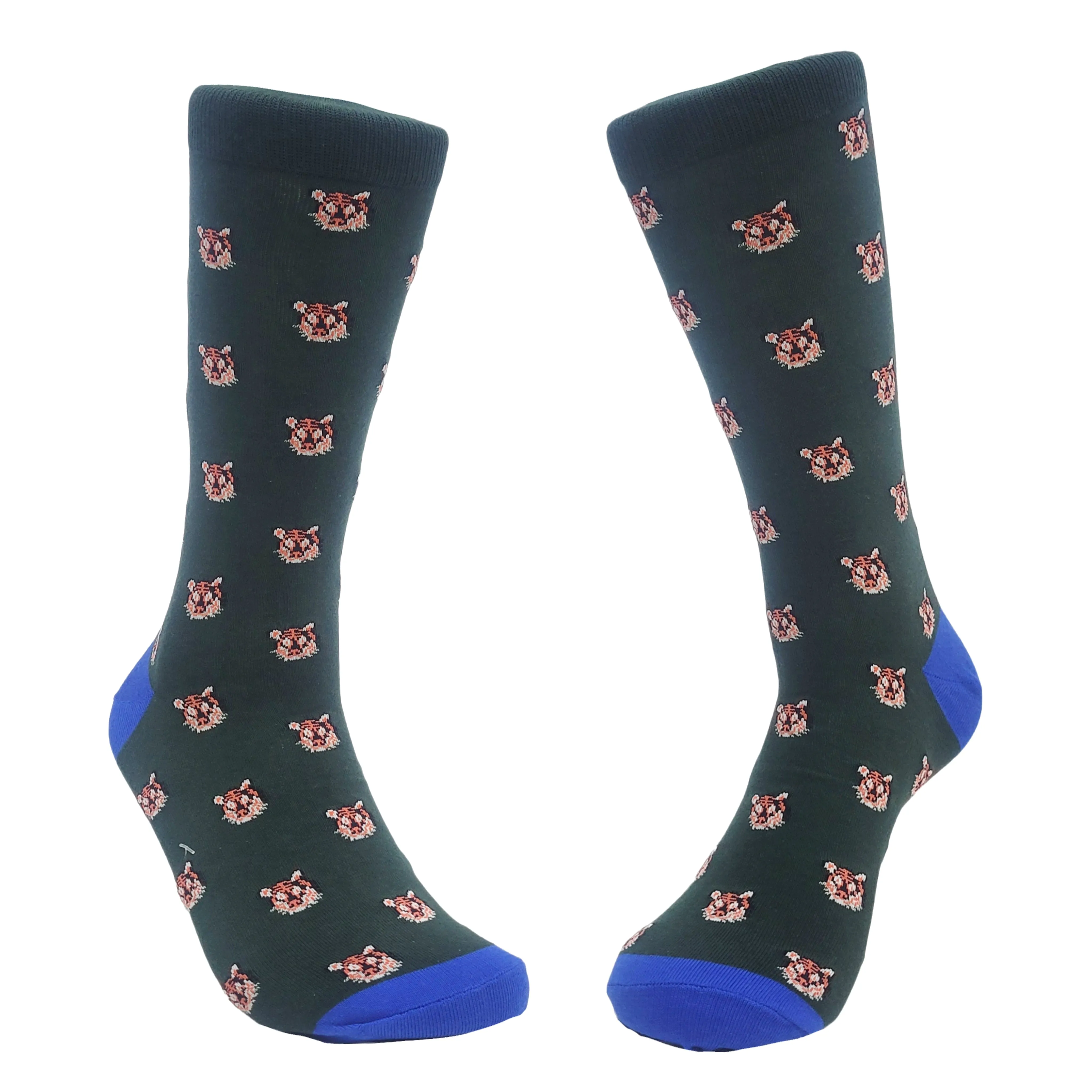 Tiger Face Pattern Socks (Adult Large - Men's Shoe Sizes 8-12)