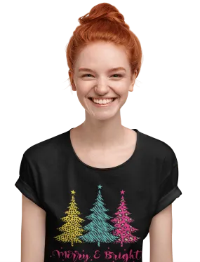 Triple Christmas Tree Womens Style T-Shirt