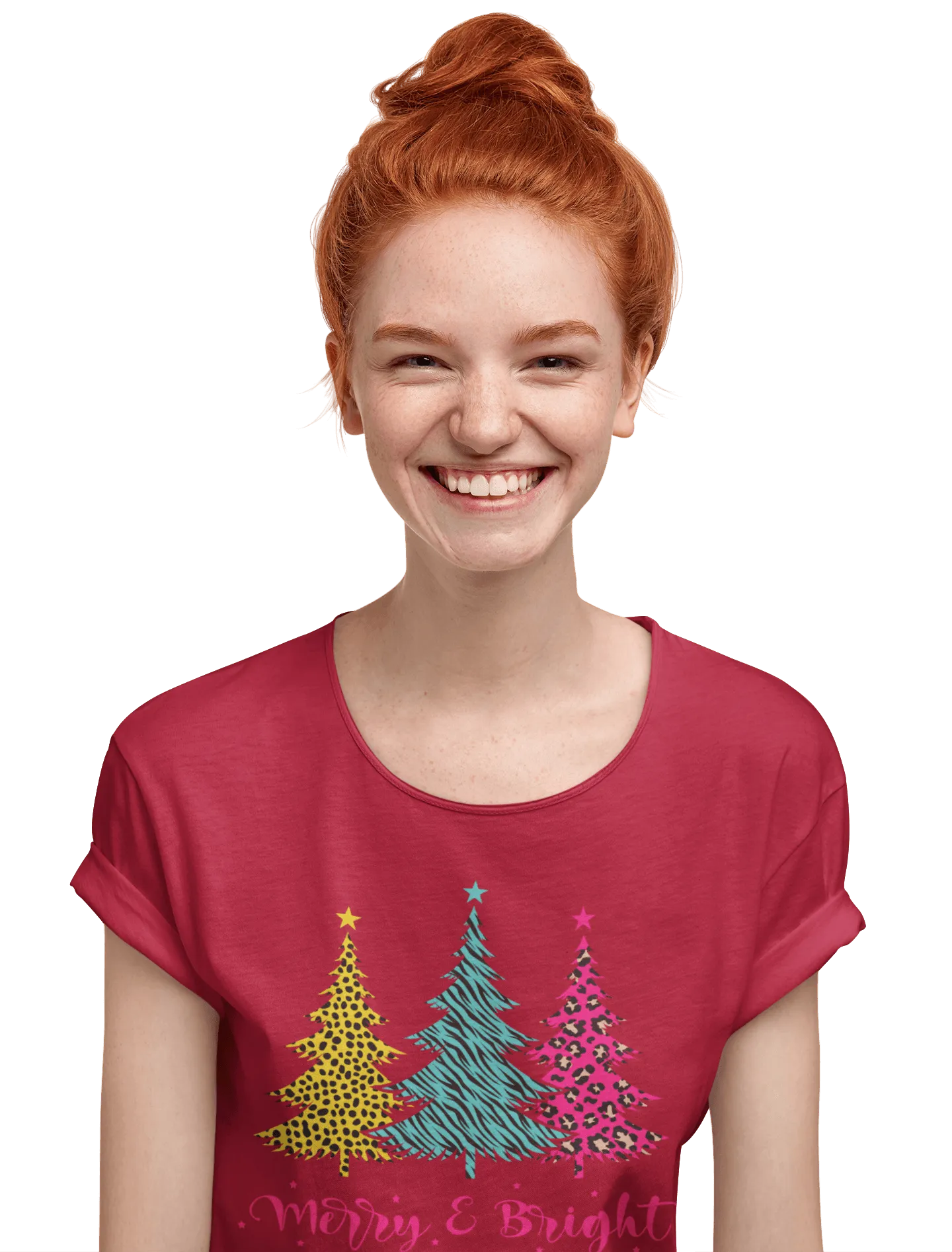 Triple Christmas Tree Womens Style T-Shirt