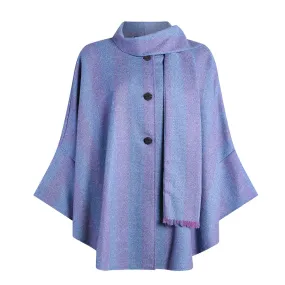 Trisha Cape, Purple & Blue Stripe