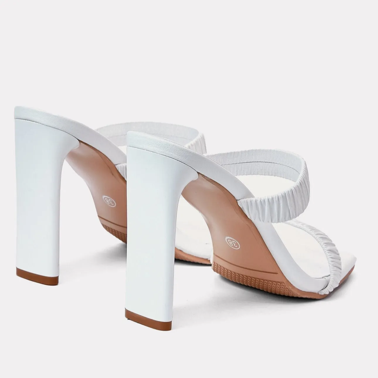 Two Ruched High-heeled Sandals